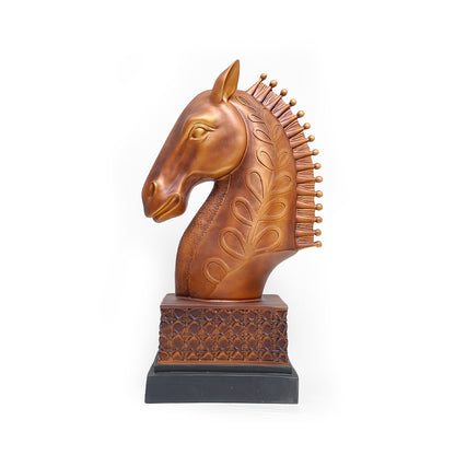 Antique Bronze Horse Head Statue