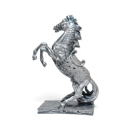 Majestic Silver Horse Figurine – Home Decor Sculpture