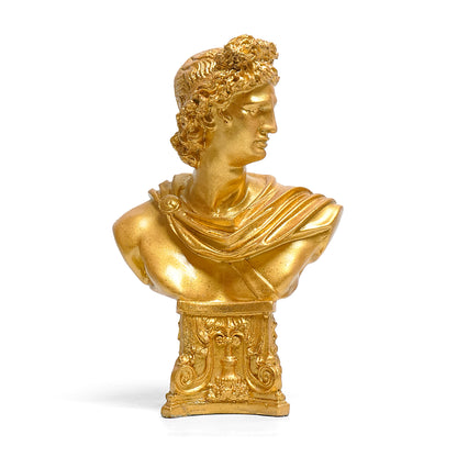 Vintage Golden Greek Bust Statue