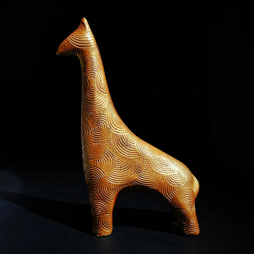 Golden Aurora Giraffe Figurine