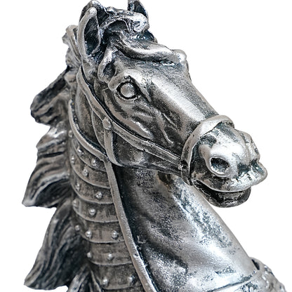 Majestic Silver Horse Figurine – Home Decor Sculpture