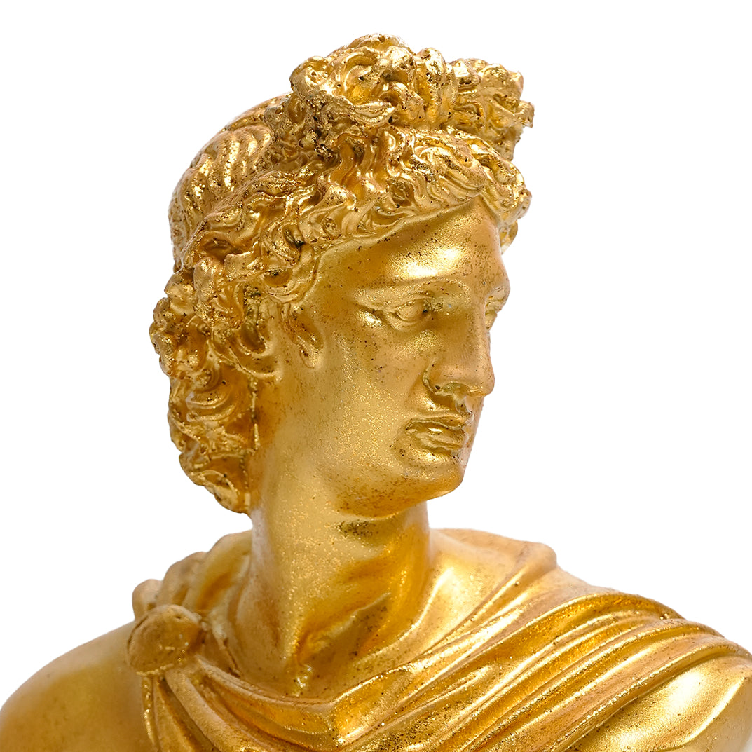 Vintage Golden Greek Bust Statue