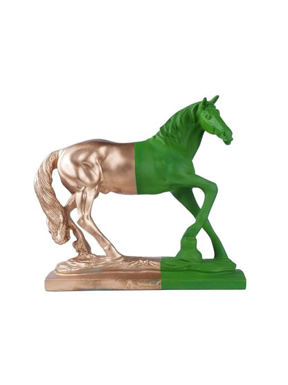 Premium Horse Figurine Handmade Horse Statue with Horse Stone Finish Animal Figurines Gifts Antique Finish for Home Decoration, Living Room.