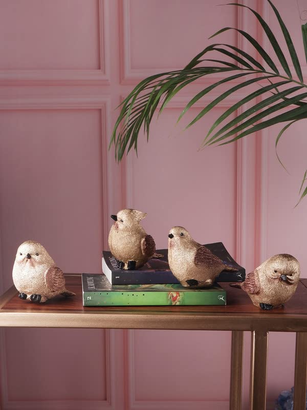 Premium fengshui Bird Set of Four Premium Gold