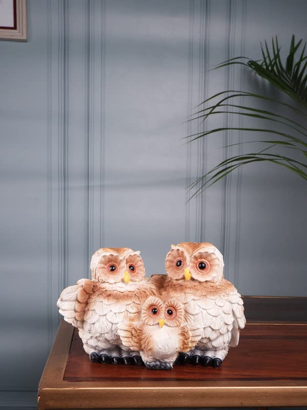 Premium fengshui owl Family for Home and Living Room Decor Item, Statue, Figurine (5 inches)