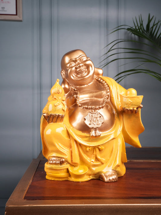 The white ink decor premium fengshui Laughing Buddha figurine