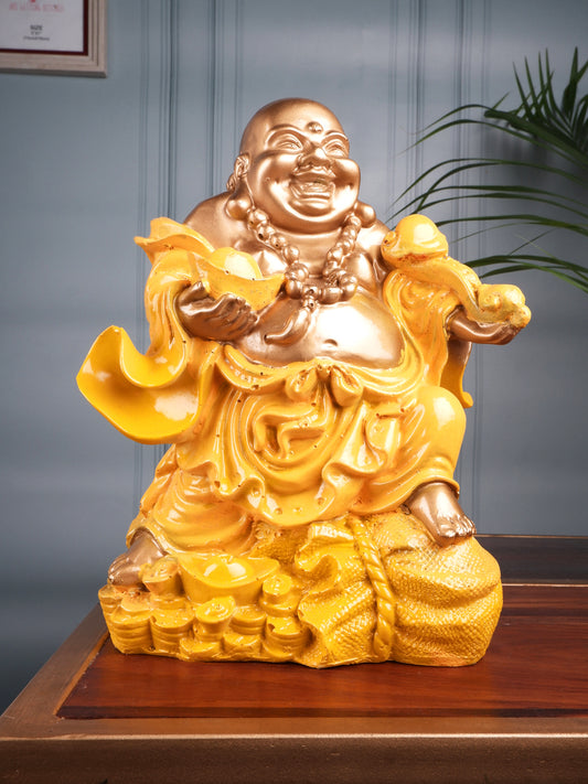 The white ink decor premium fengshui Laughing Buddha figurine