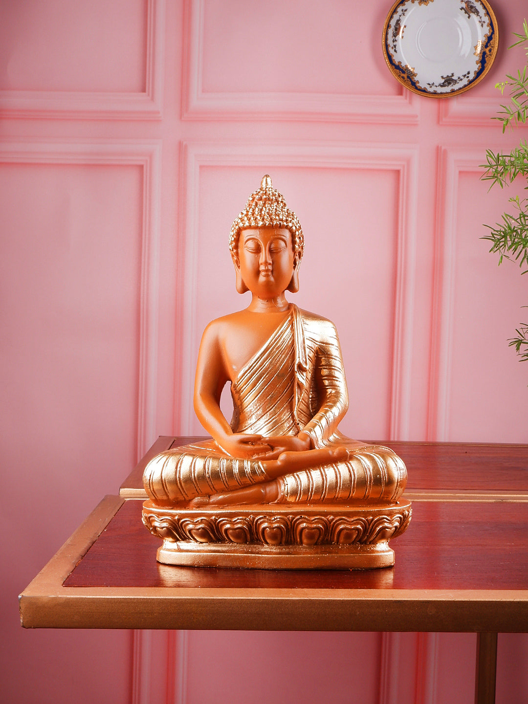 Premium Gold meditating buddha