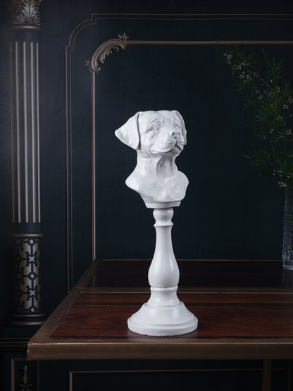 The white ink decor premium Art figurine dog