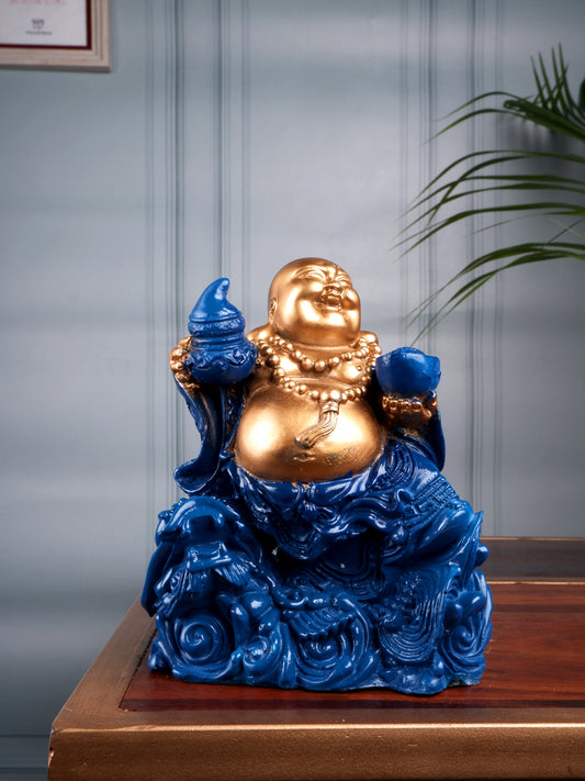 The white ink decor premium fengshui Laughing Buddha figurine