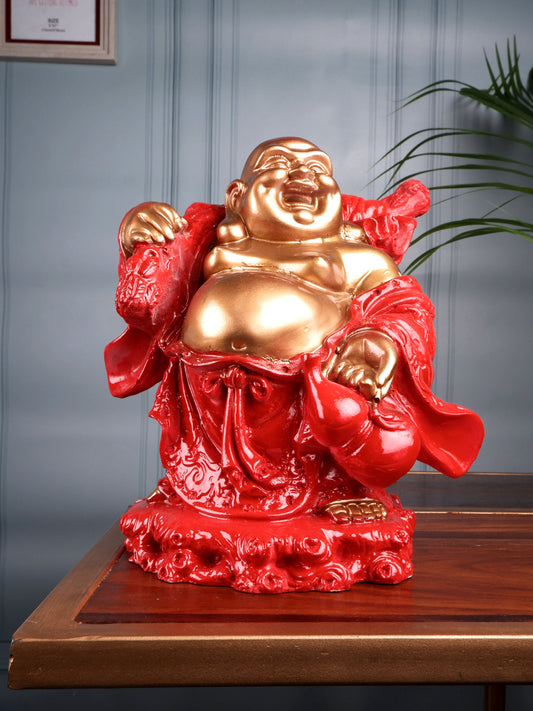 The white ink decor premium fengshui Laughing Buddha figurine