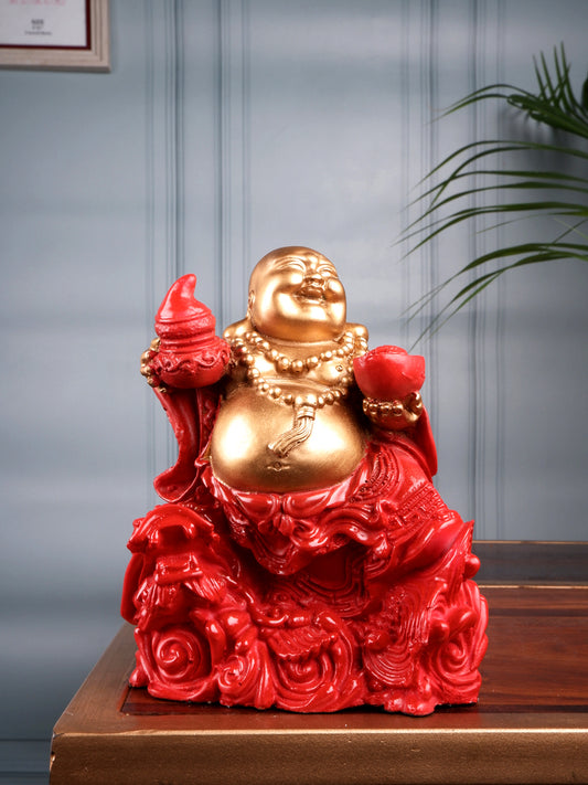 The white ink decor premium fengshui Laughing Buddha figurine