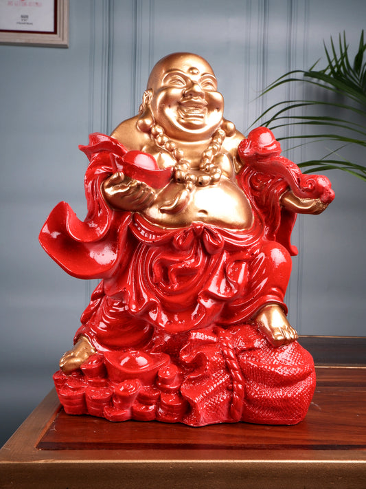 The white ink decor premium fengshui Laughing Buddha figurine