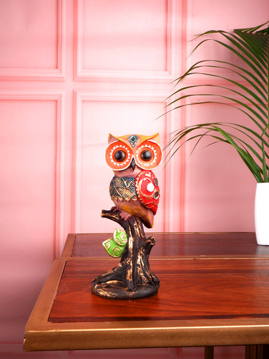 The white ink decor premium owl figurine