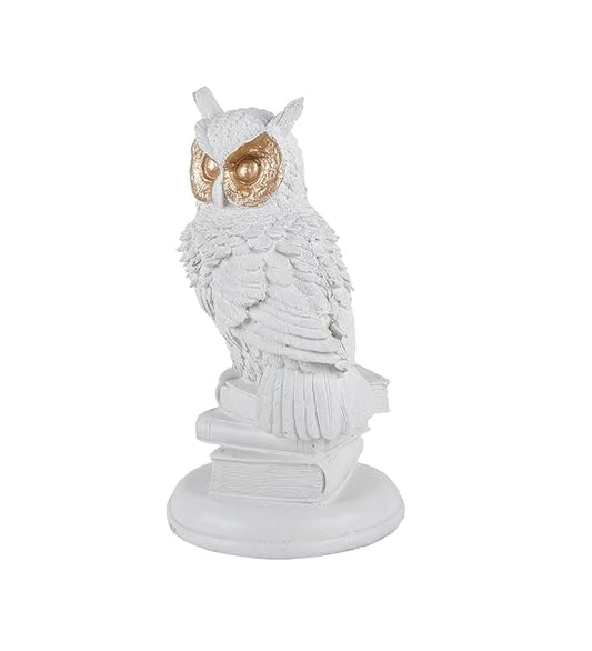 Tranquil Elegance White owl showpeice