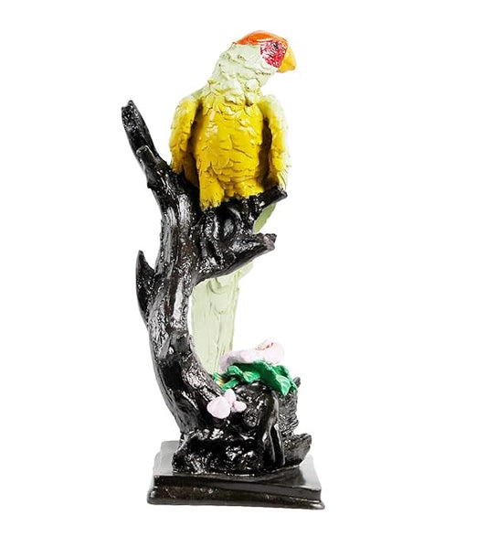 Colorful Parrot Showpiece - Vibrant Green Decorative Accent for Eye-Catching Dcor (14 inches)