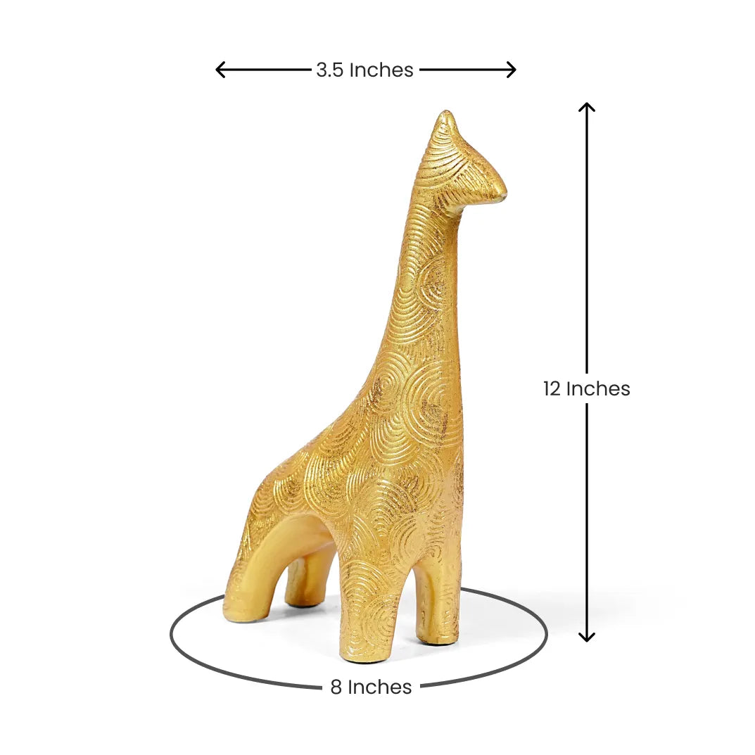 Golden Aurora Giraffe Figurine