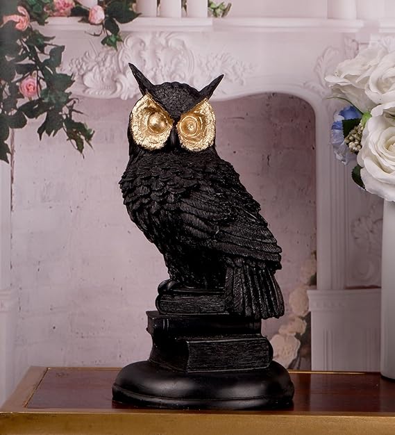 Charming Black owl showpeice