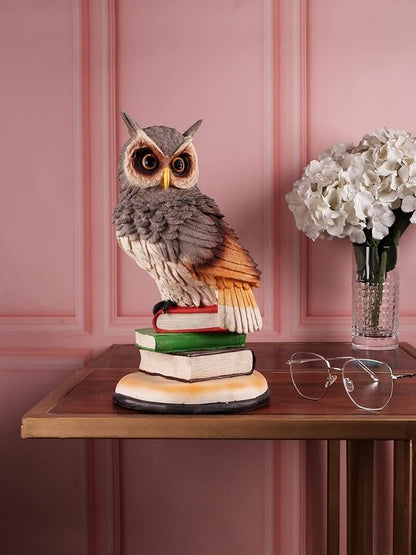 Premium Owl Figurine A Symbol of Wisdom and Fortune for Home and Living Room Decor Item, Statue, Figurine (11.5 inches)