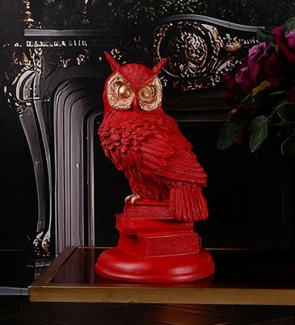 Charming red owl showpeice