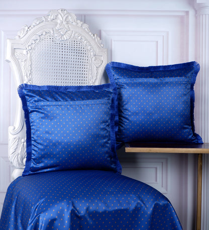 THE WHITE INK DECOR Premium Satin Cushion Cover Crafted with Fringe Edging and Concealed Letter J