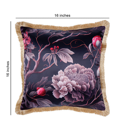 THE WHITE INK DECOR Premium Satin Tropical Print Cushion Cover