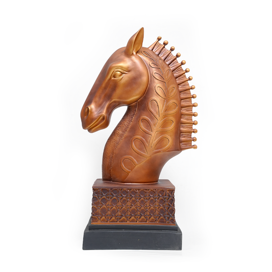 Antique Bronze Horse Head Statue